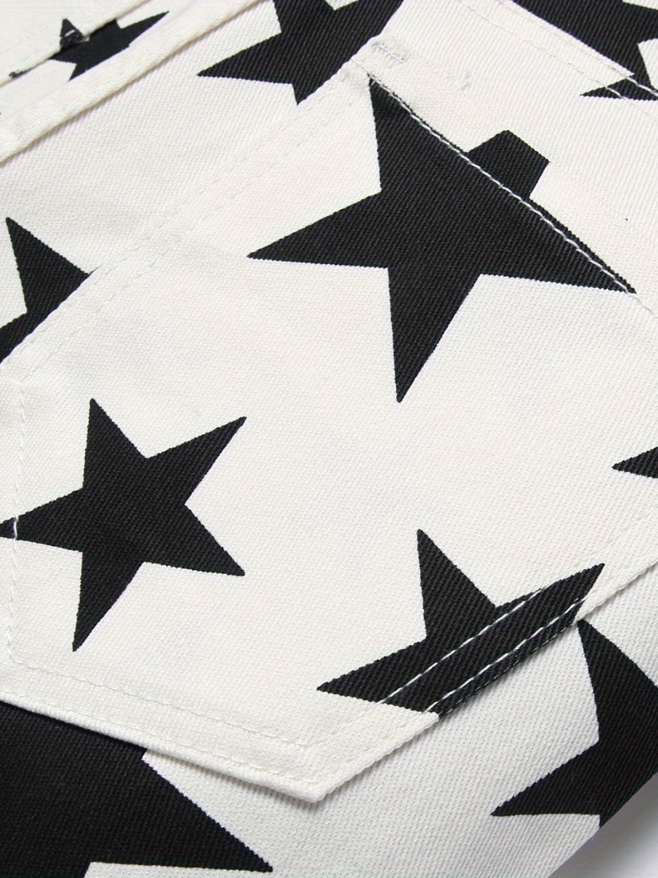 Mens Slim Fit Jeans Little Stars Pattern