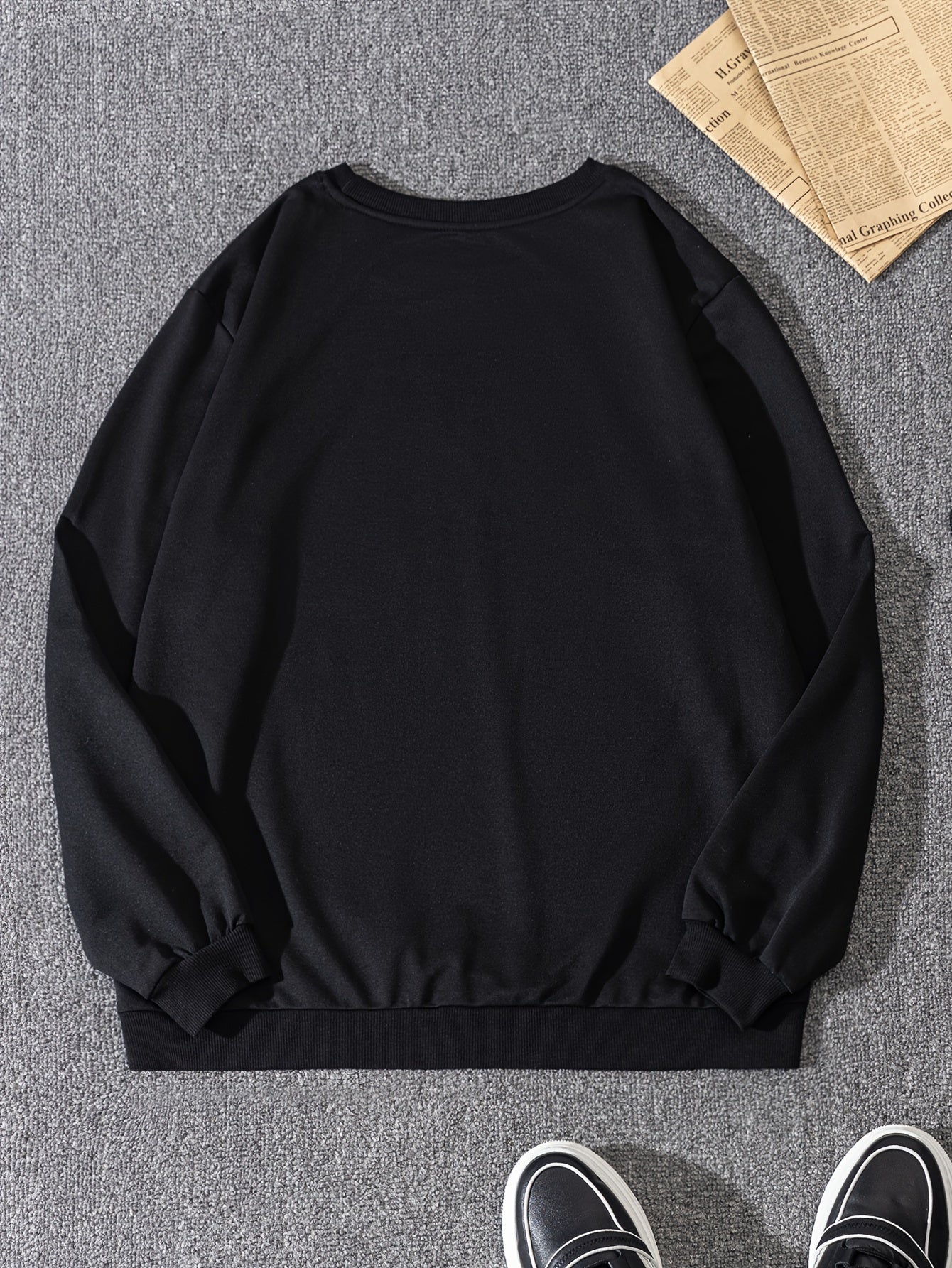 US Flag Print Sweatshirt Men's Casual Pullover Sweatshirt For Spring Fall