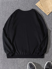 Texas Print Sweatshirt Men's Casual Pullover Sweatshirt For Spring Fall