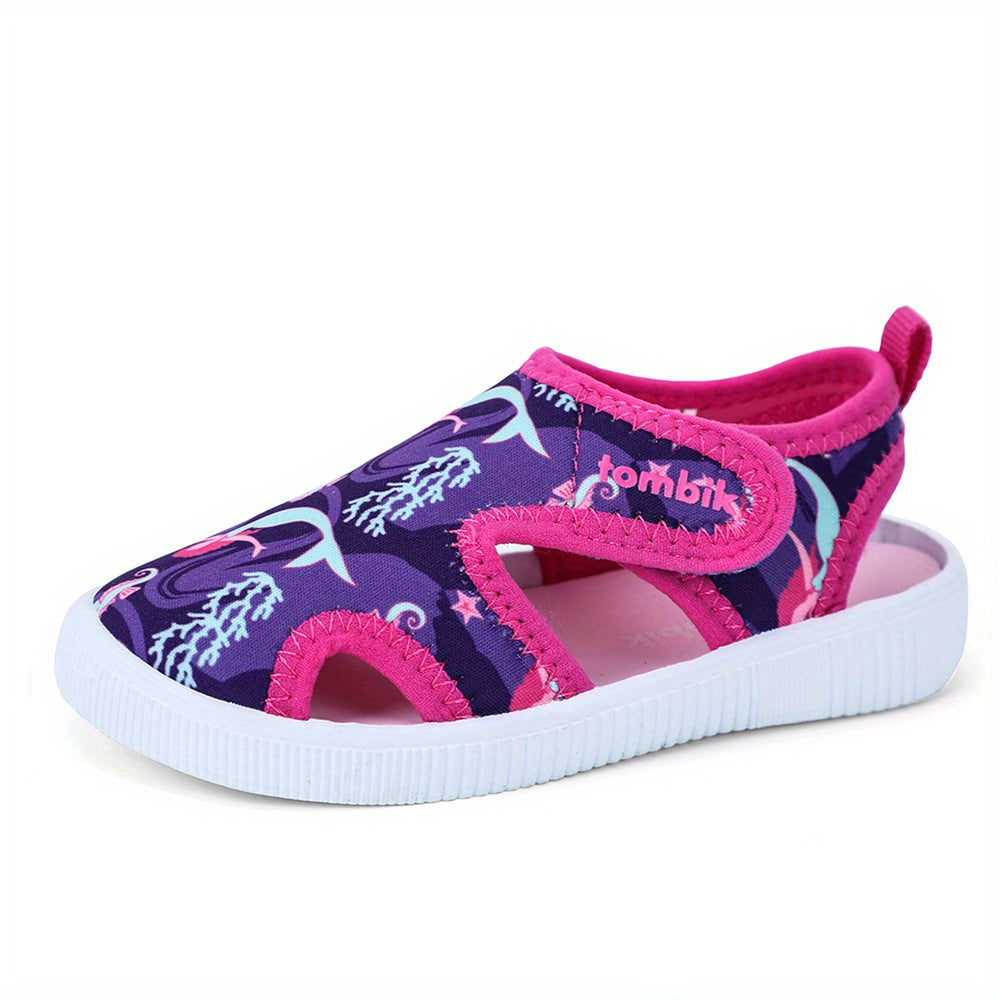 Girls Unicorn Print Sandals Non-slip Wading Shoes