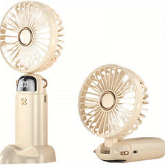 Purple Portable Pocket Fan Mini Fan 6 Gears Speed Foldable Desk Fan
