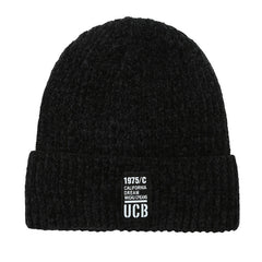 Men's Winter Plush Warm Knitting Hat Cold Proof Letter Hat
