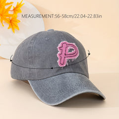 Patch Baseball Cap Solid Washed Distressed Dad Hats Lightweight Adjustable Gol