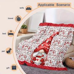Red Love Blanket Soft And Comfortable Warm Blanket