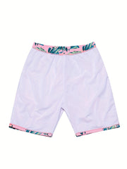 Men's Swim Trunks Tropical Plants Print Board Shorts