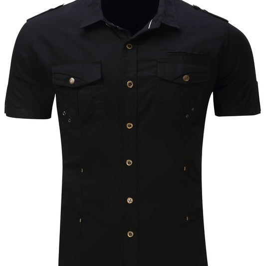 Men s Solid Casual Button Down Shirts - One Size Smaller
