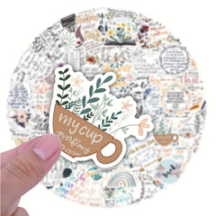 100pcs Bible Verses Text Stickers for Laptop Water Bottles Luggage