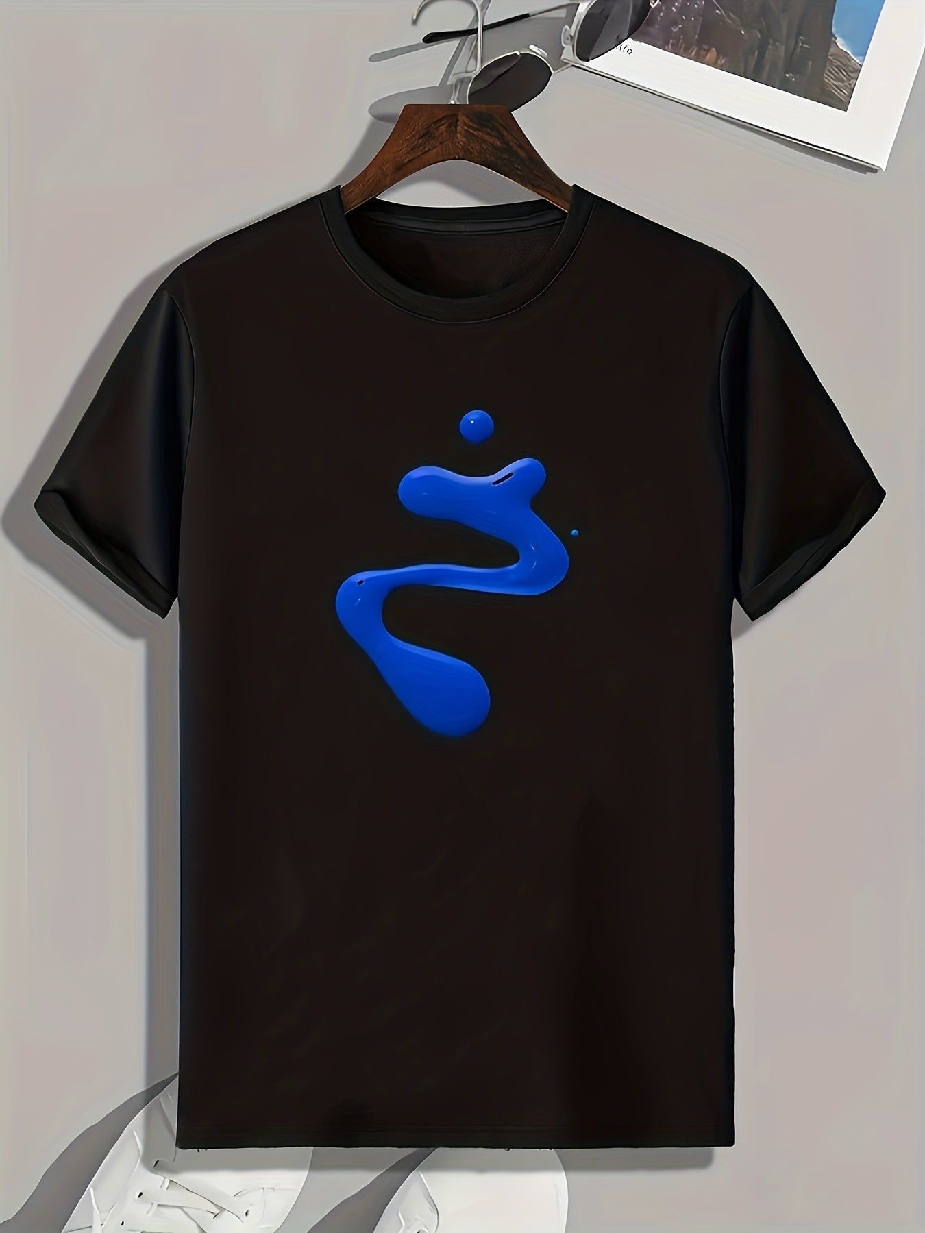 Men's Pigment Print Comfy Tee for Outdoor Summer