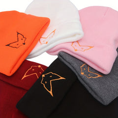 Fashionable Ear Protection Knit Beanie Hat With Animal Embroidery
