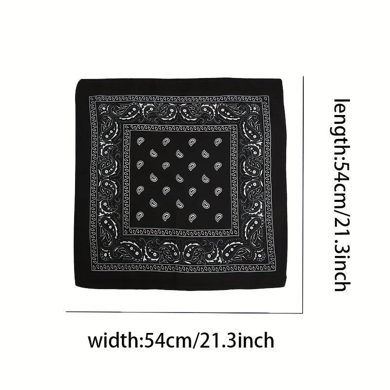 Paisley Bandana Hiphop Silk Scarf Shawl Wrap Head Wrap Bag Handle Charm Gift