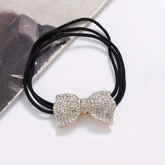 Crystal Rectangle Hair Tie Rhinestone Hair Rope Glitter Hair Ring