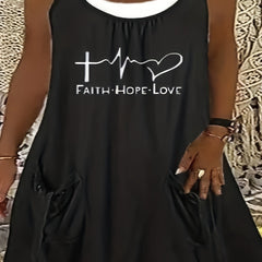 Tank Dress Set Women's Plus Casual Two Piece Set