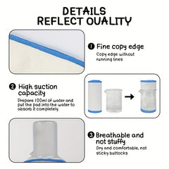 3pcs Bamboo Fiber Baby Diaper Changing Pads - Portable & Reusable