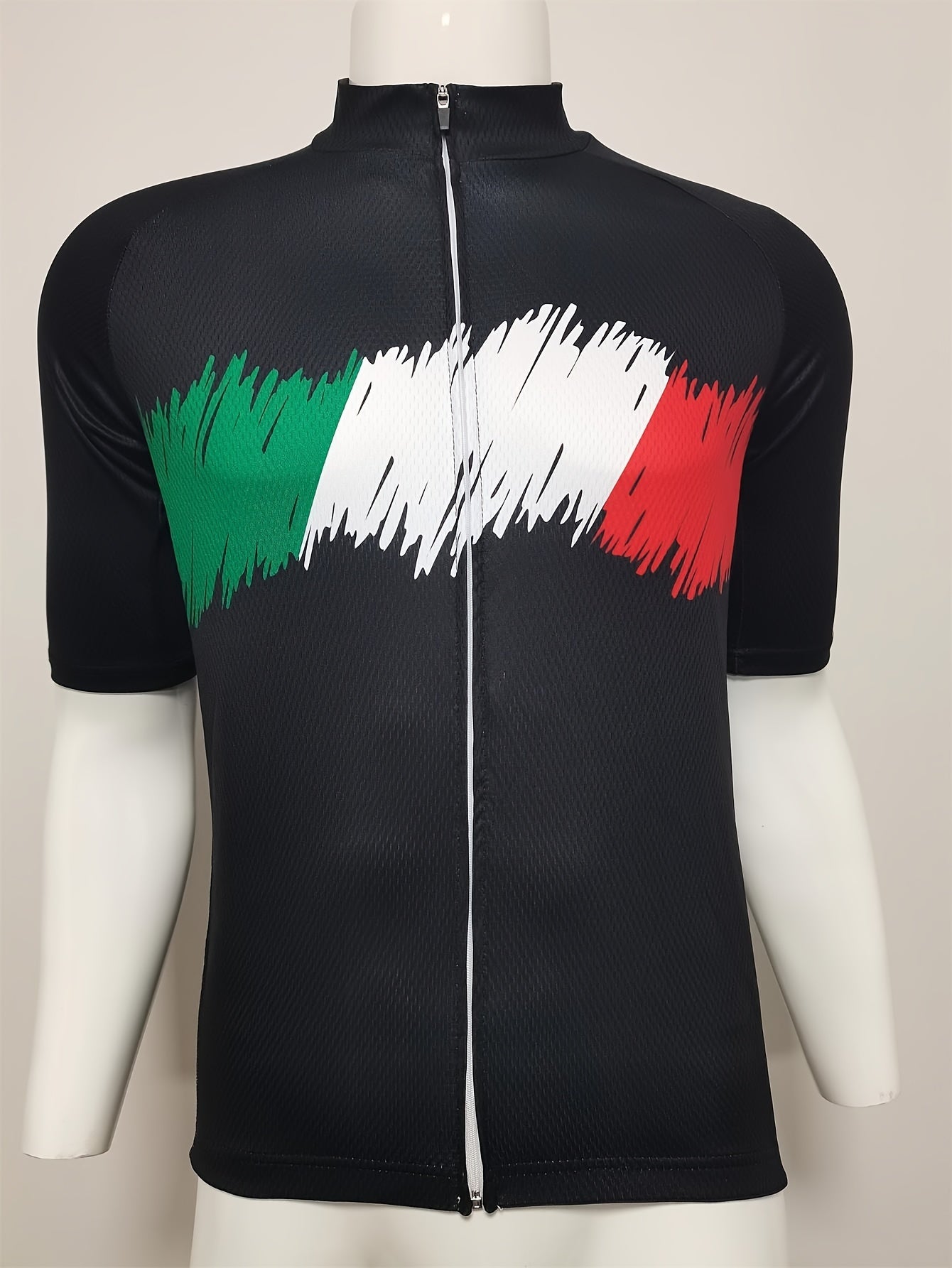 Abstract Flag Pattern Men's Cycling Jersey - Long Sleeve Sportswear
