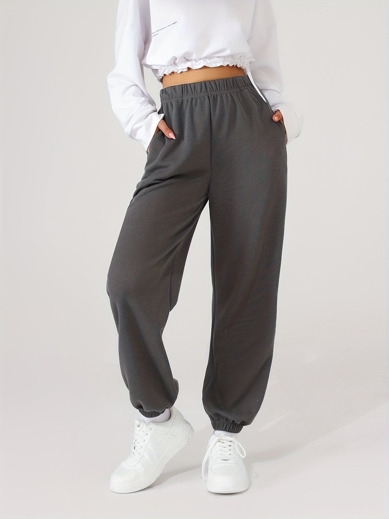 Women's High Waist Sweatpants Autumn Winter Jogger Pants