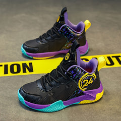 Boy's Basketball Shoes Non Slip Shock Absorption Sneakers