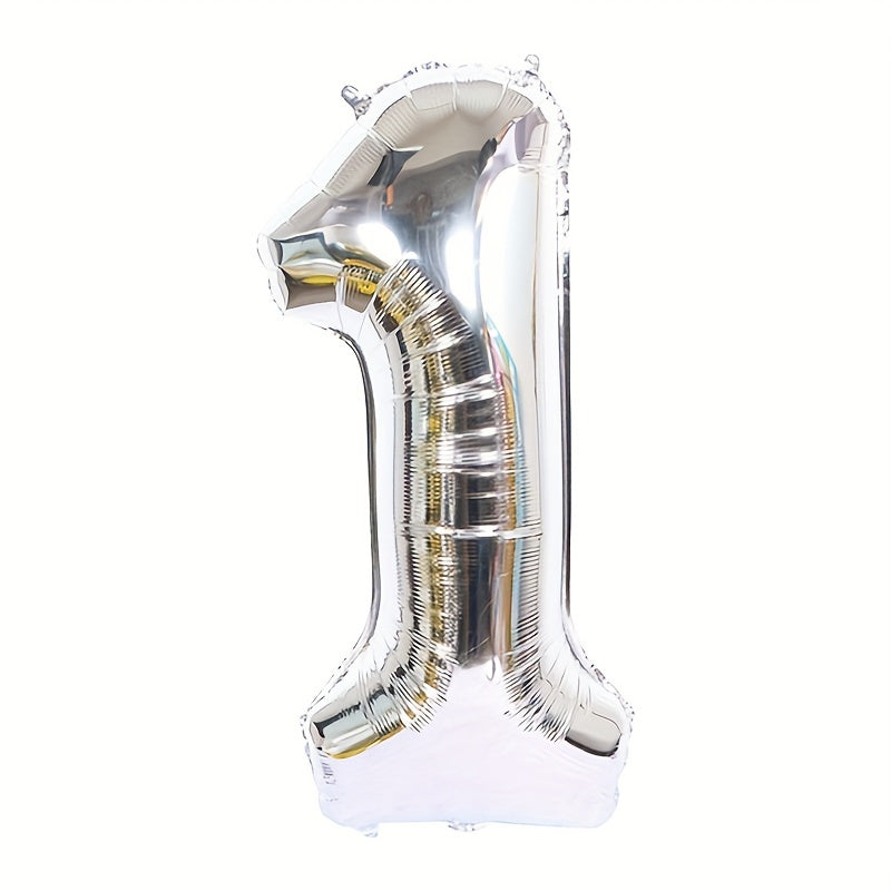 1pc Giant Number Balloon + Ribbon Set
