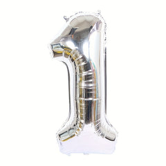 1pc Giant Number Balloon + Ribbon Set