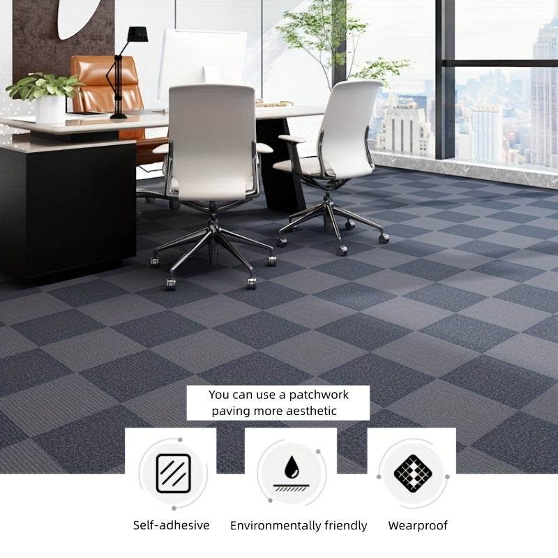 20pcs Non-slip Self-Adhesive Carpet Tiles for Home Decoration