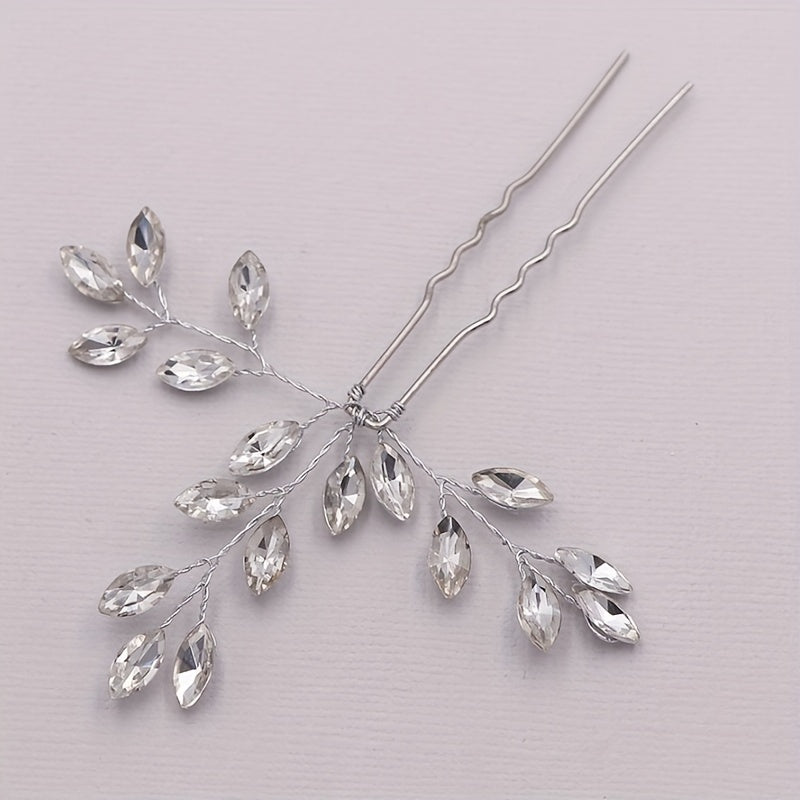 Crystal Hair Pins U-shaped Hairpin Wedding Hair Accessories