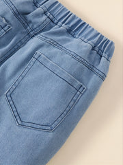 Girls Denim Jeans with Pockets Kids Spring Fall Clothing