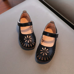 Girls Hollow Out Non Slip Flat Shoes For Toddlers