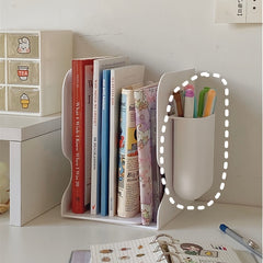 Retractable Bookshelf Adjustable Bookends Bookshelf Pen Holder Desktop Organizer