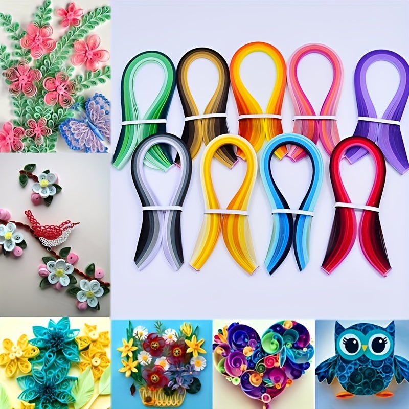 45 Colors 900 Strips Paper Quilling Set 3mm DIY Art & Craft Strips