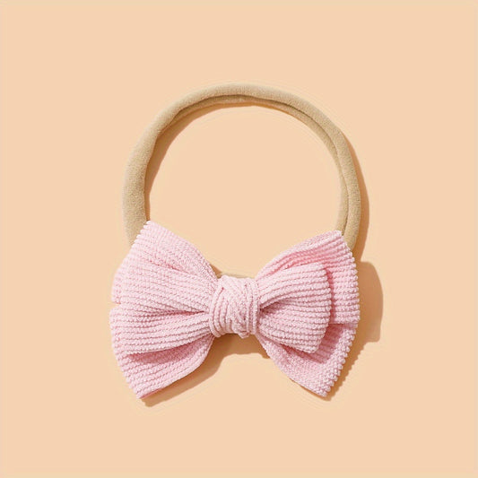 Baby Girls Bowknot Sweet Headband Soft Elastic Nylon Hairband
