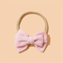Baby Girls Bowknot Sweet Headband Soft Elastic Nylon Hairband