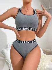 Criss Cross Back Sports Bra Set