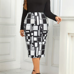 Women's Long Sleeve V Neck Bodycon Dress