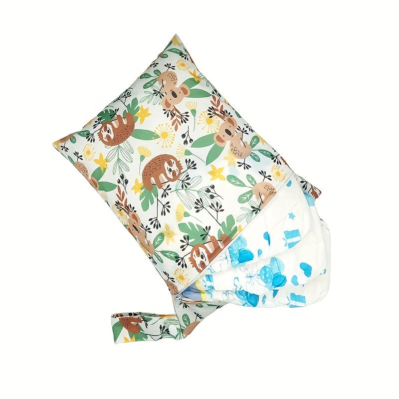 2pcs Tree Zircon Print Diaper Bag Washable Cloth Diaper Bag