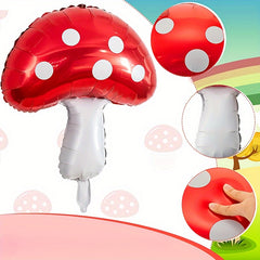 3pcs Mushroom Foil Balloons Fun Mushroom Party Decoration