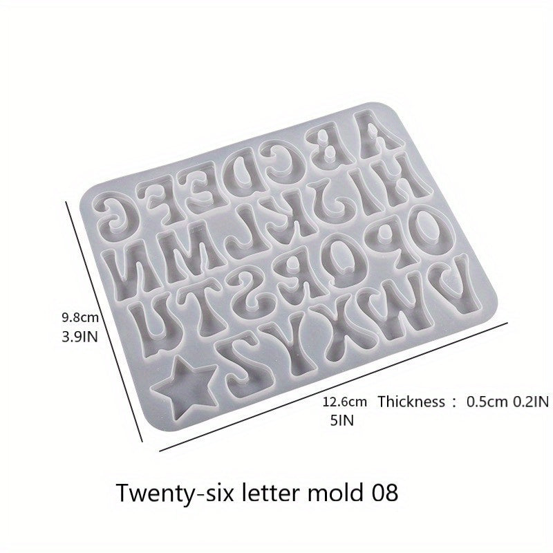 Crystal Drip Gel Mirror Case Number Keychain Molds