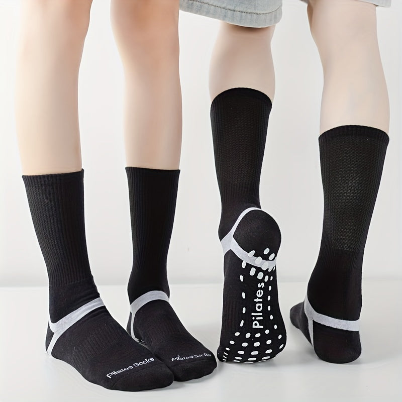 Women's Non Slip Long Tube Yoga Socks Breathable Dance Training Sport Socks