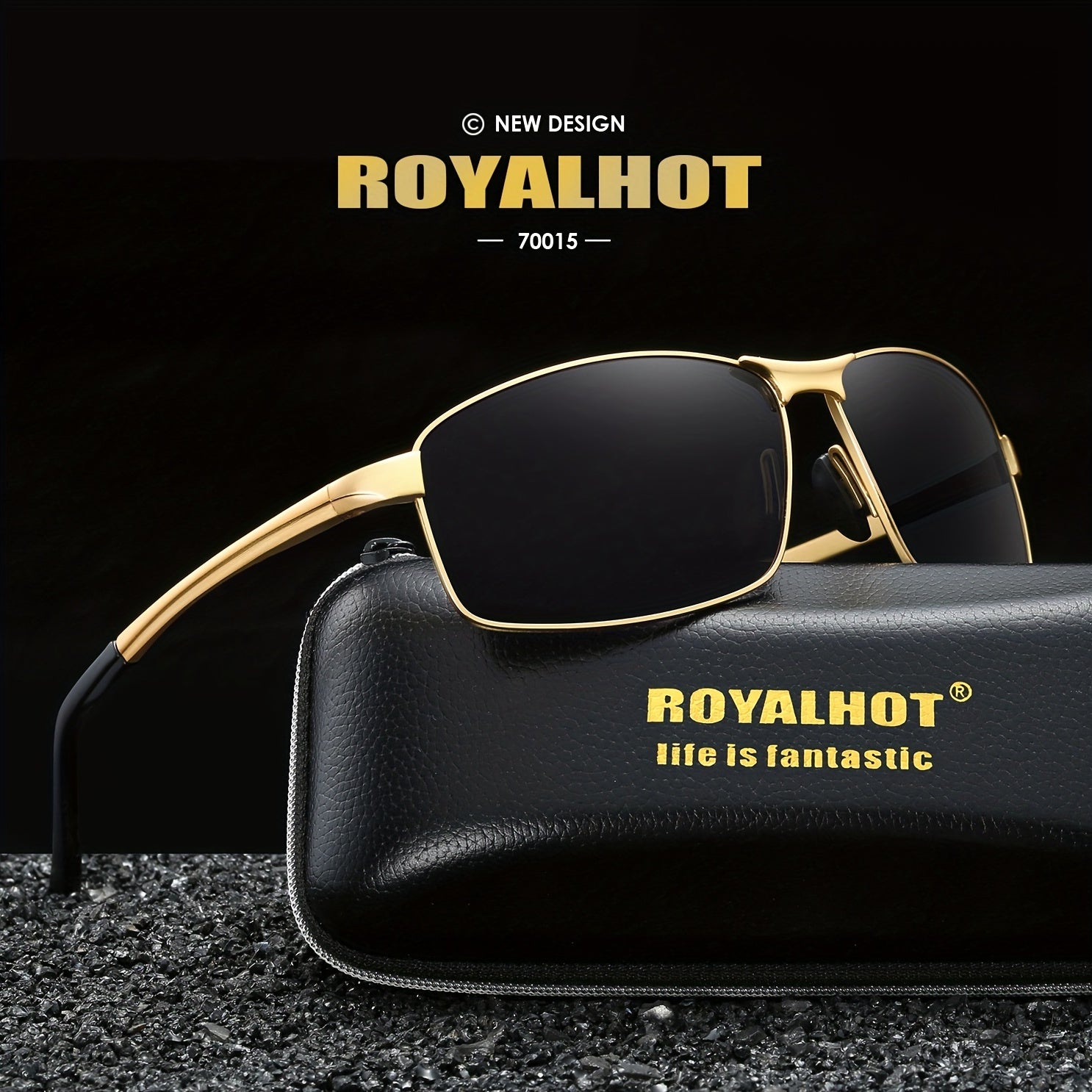 RoyalHot Polarized Rectangle Frame Sunglasses 70015