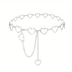 Boho Heart Hollow Waist Chain Tassel Dress Chain Women Adjustable Body Belts