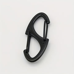 10pcs Stainless Steel S Type Carabiner Keychain Hooks With Lock