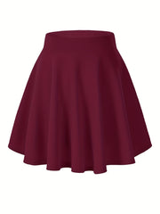 Versatile Skater Mini Skirt Casual Women's Clothing