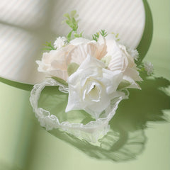 Simulation Flower Wristband Elastic Wrist Strap Women's Accessory
