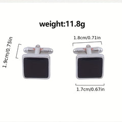Geometric Square Cufflinks for Men