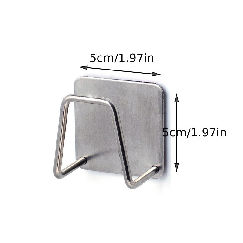 Stainless Steel Sponge Rack Sink Drain Shelving Hooks