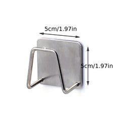 Stainless Steel Sponge Rack Sink Drain Shelving Hooks