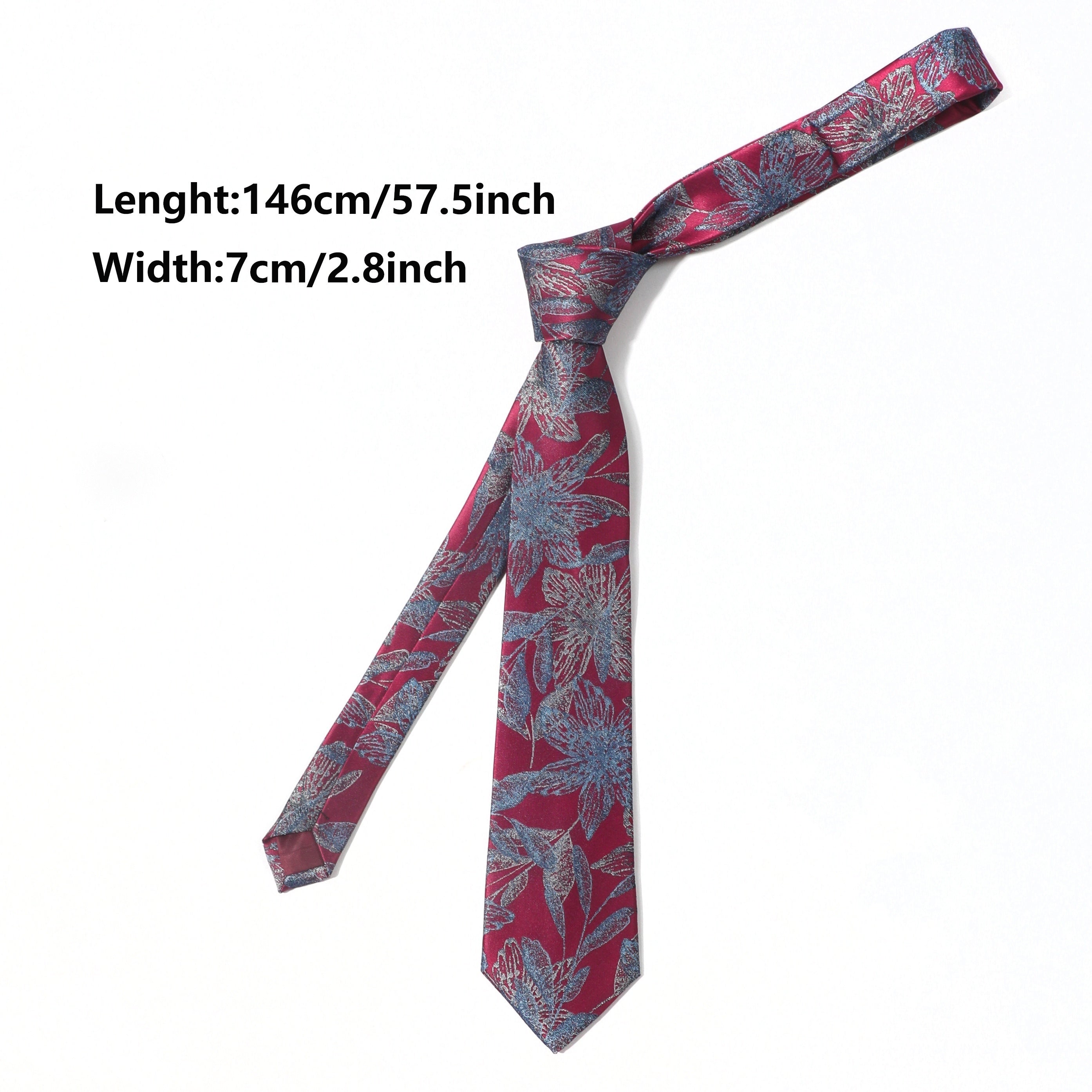 Polyester Leaf Flower Necktie Casual Tie For Men