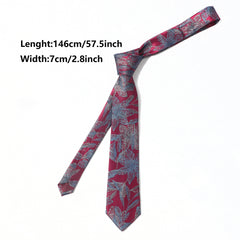 Polyester Leaf Flower Necktie Casual Tie For Men