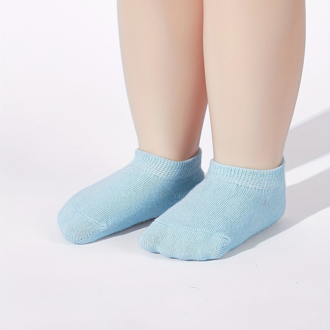 6 Pack Baby Ankle Socks Toddler Non Slip Low Cut Socks with Grip Cotton Blend