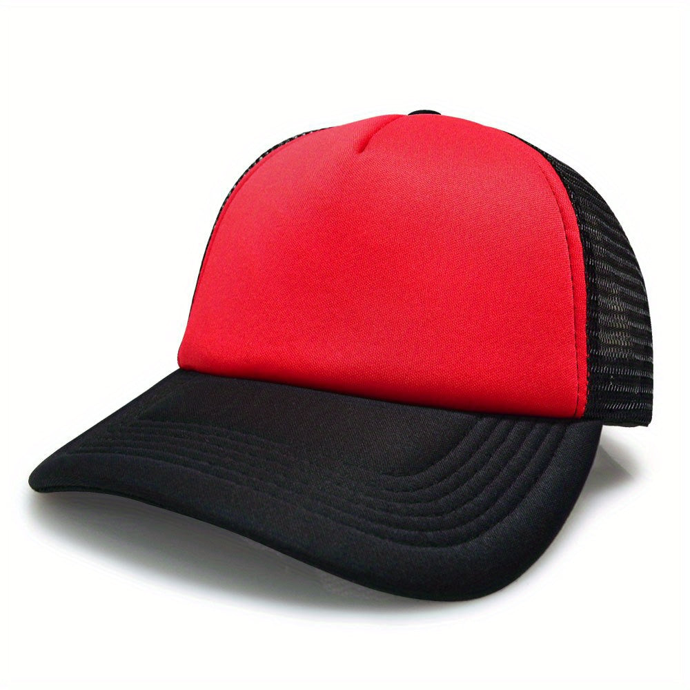 Mesh Truck Driver Hat Sun Hat with Adjustable Plastic Buckle