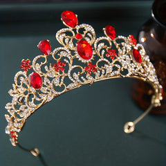 Colorful Rhinestone Crown Hairband Bridal Wedding Party Decor