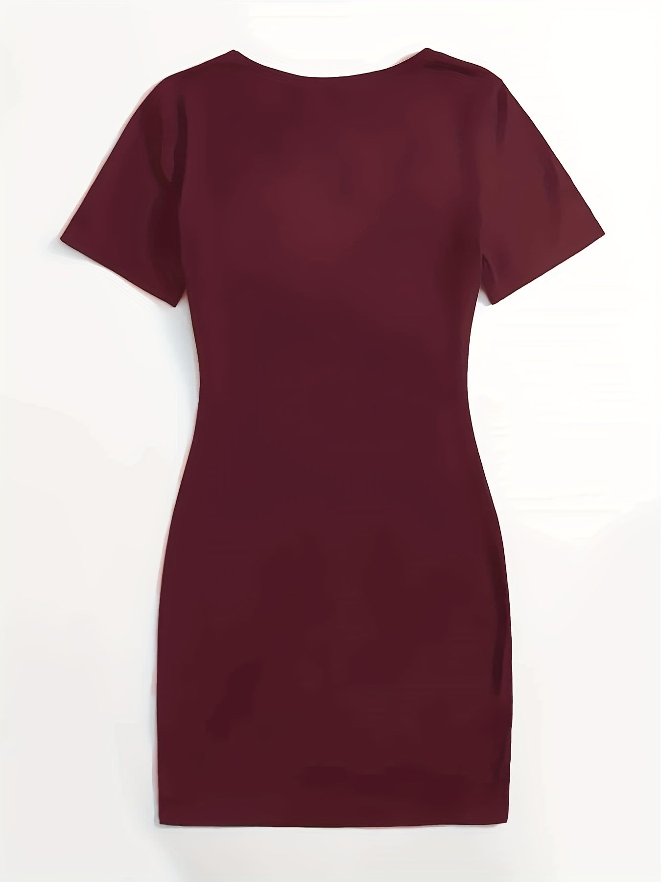 Letter & Heart Print Bodycon Dress Casual Tee Dress